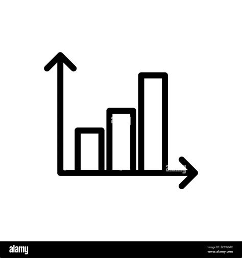 Grow Chart Marketing Business Symbol Line Icon Vector Illustration