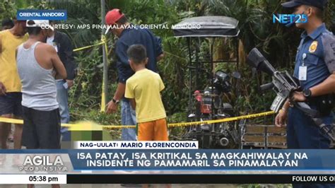 Isa Patay Isa Kritikal Sa Magkahiwalay Na Insidente Ng Pamamaril Sa