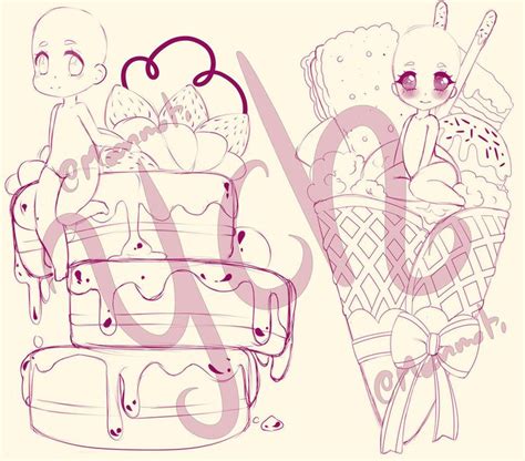 Y C H Matsu Desserts By Moonmoti Drawing Base Drawing