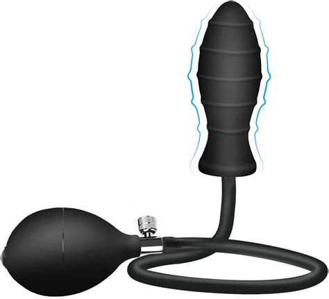 buy inflatable butt plug body safe silicone anal balloon pump with quick release valve stretch