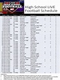 High School Football Schedule - Oct 1 - Dec 4 | Media Industry | Mass Media