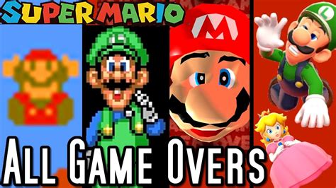 Super Mario All Game Over Screens 1985 2015 Wii U To Nes Youtube