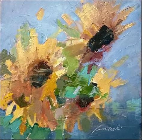 Daily Paintworks Sunflowers Original Fine Art For Sale
