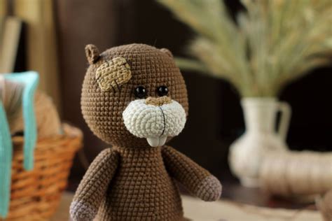 Crochet Beaver Pattern Pdf Amigurumi Beaver Pattern Cute Etsy