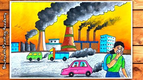 Air Pollution Drawing Youtube