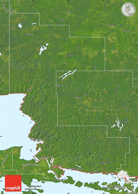 Satellite Map Of Algoma