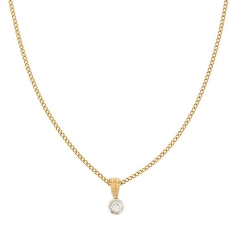 Vintage 9ct Gold Diamond Pendant Necklaces From Cavendish Jewellers