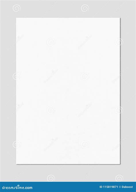 Blank White A4 Paper Sheet Mockup Template Stock Image Image Of Empty