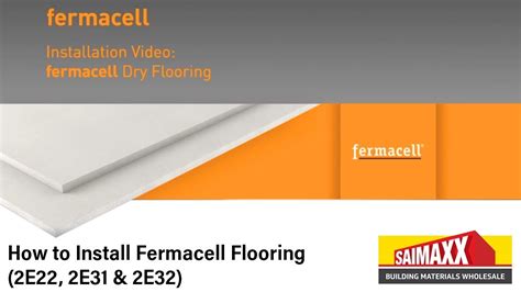 How To Install Fermacell Flooring 2e22 2e31 And 2e32 With Saimaxx