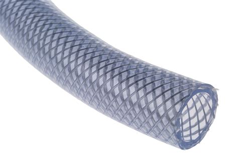 RS PRO Transparent Flexible Tubing 25mm ID PET PVC 10 Bar Max