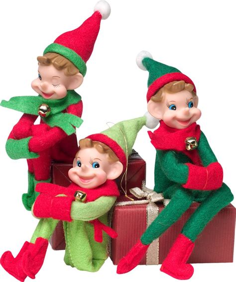 Classic 6 Christmas Pixie Elves Set Of 3 In 2020 Christmas Elf