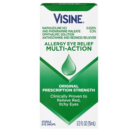 Again, if no improvement is noticed, you should seek medical attention. Visine Allergy Relief Multi-Action Antihistamine Eye Drops ...