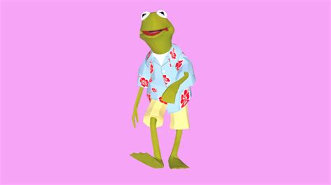 Kermit The Frog Walk Animated Front Chroma Youtube