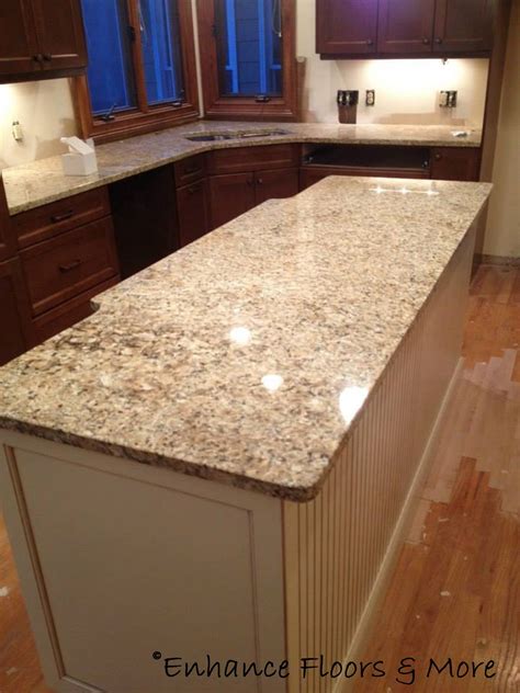 New Venetian Gold Granite Countertop Installed By Enhance Floors And