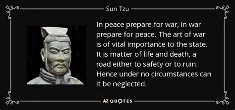 Sun Tzu Quote In Peace Prepare For War In War Prepare For Peace