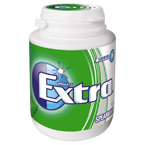 Extra White Peppermint Chewing Gum Sf Bottle 46 Piece 64g White 64g