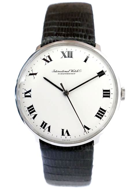 vintage iwc schaffhausen stainless roman numeral dress watch