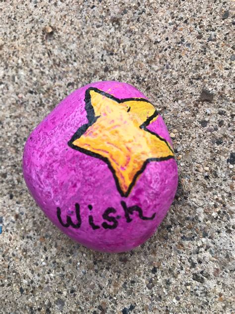 Wish Painted Rock Etsy