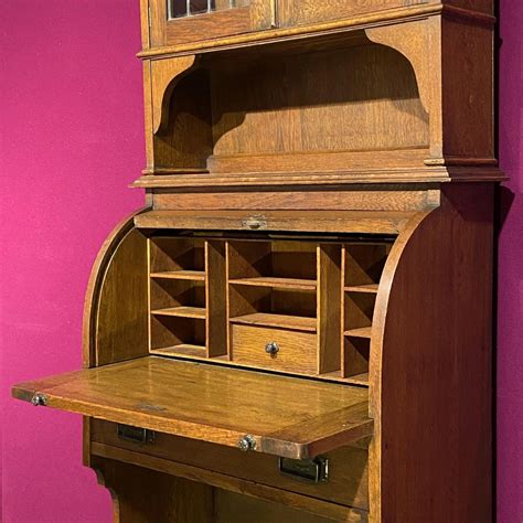 Arts And Crafts Oak Bureau Cabinet Antique Desks Hemswell Antique