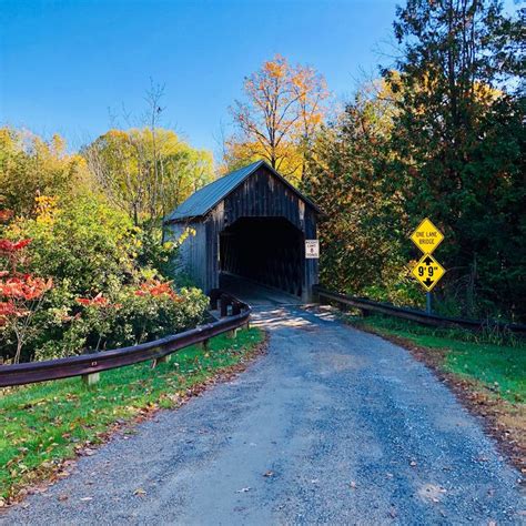 Beautiful Halpin Covered Bridge In Middlebury Vermont