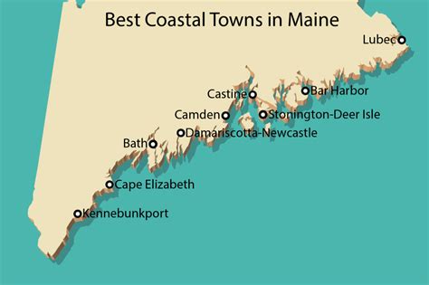 Map Of Maine Coastal Towns Map Of Interstate