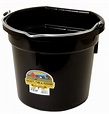 Amazon.com: Little Giant 20 Quart Black Flat Plastic Bucket P20FBBLACK ...