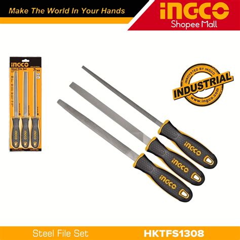Ingco Hktfs1308 3pcs 8 Industrial Steel File Set T12 Steel H Shopee