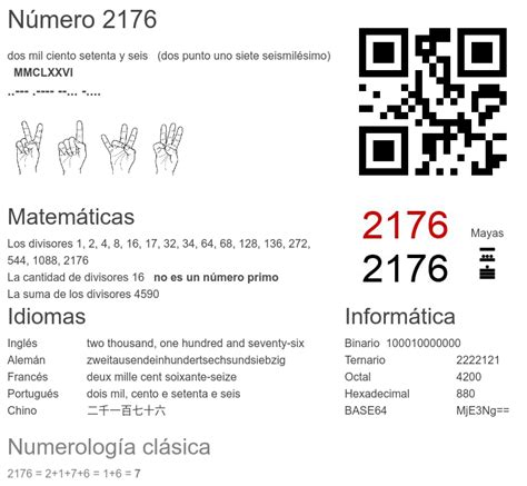 2176 Número La Enciclopedia De Los Números Numerowiki
