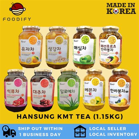 Korea Hansung KMT Honey Jujube Tea Pomegranate Aloe Ginger Citron