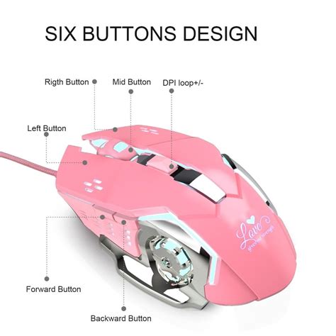 x500 pink color gaming mouse for girls one of the best gaming mouse for girls gaming mouse