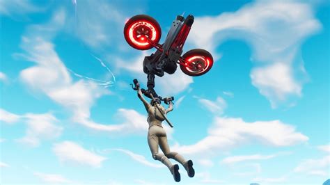 Fortnite New Glider Gameplaycyclone Motorbike Glider Youtube