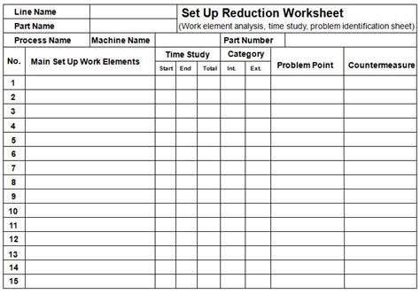 Manufacturing Process Sheet Template Excel