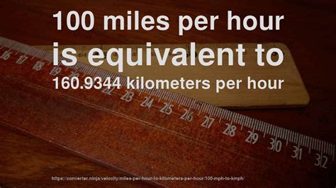 100 Mph To Kmhr How Fast Is 100 Miles Per Hour In Kilometers Per