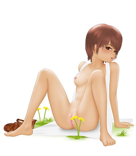 Rule 34 Acerbi Blush Breasts Brown Eyes Brown Hair Clitoris Female Female Flower Looking At