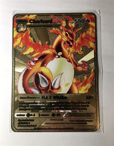 Mavin Charizard DX Gold Metal Charizard Pokemon Card New