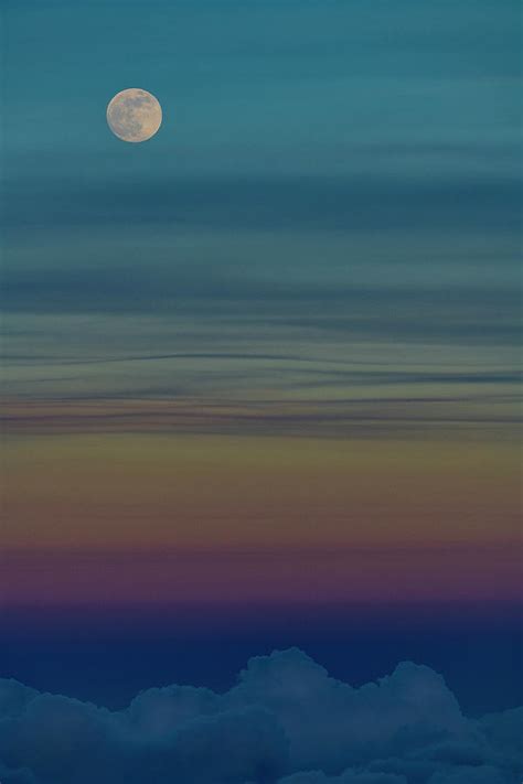 Full Moon At Sunset Photograph By Don Mitchell