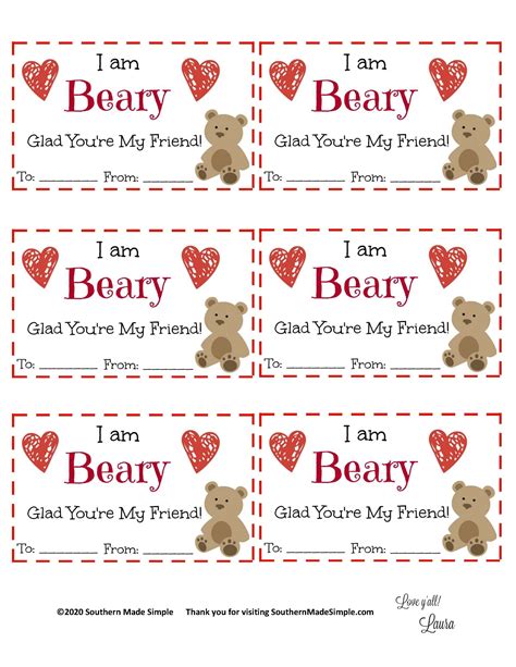 Free Printable Friend Valentine Cards Free Templates Printable