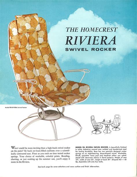 Homecrest Riviera High Back Swivel Rocker Homecrest Patio Furniture
