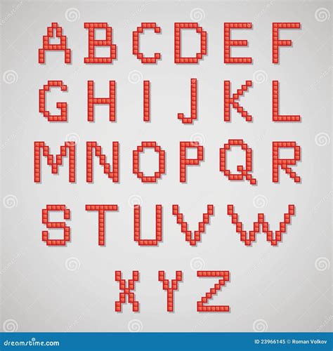Alphabet Dart De Pixel Illustration De Vecteur Illustration Du