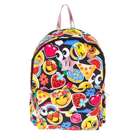 Black Emoji Backpack Claires Ca