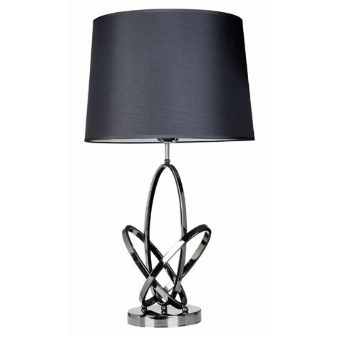 Elegant Designs 26 In Mod Art Polished Chrome Table Lamp With Black
