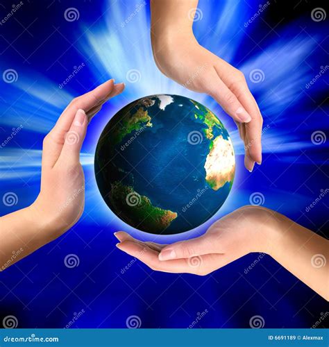 Earth Globe In Hands Stock Illustration Illustration Of Energy 6691189