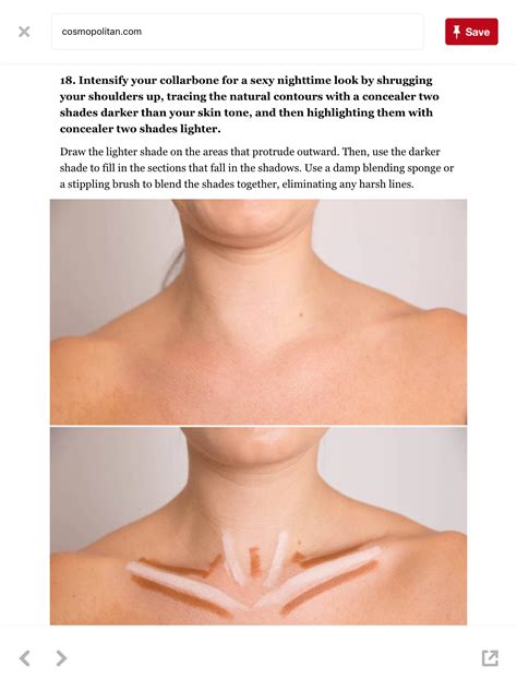 Create Illusion Of Sculpted Collarbone With Shading Illusions Beauty