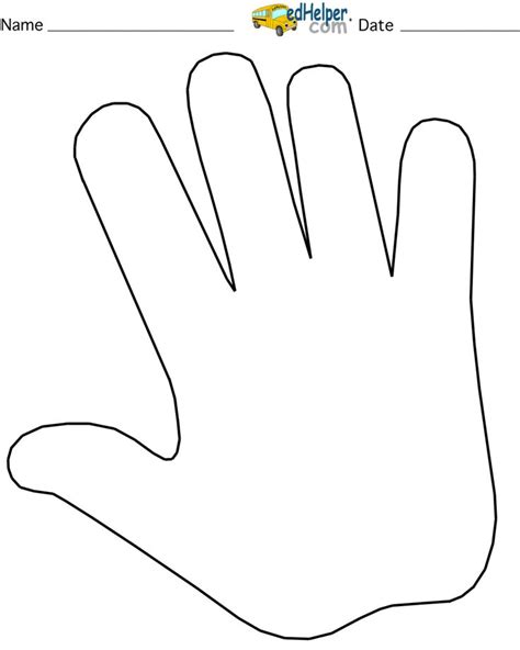 Free Printable Template Of A Hand
