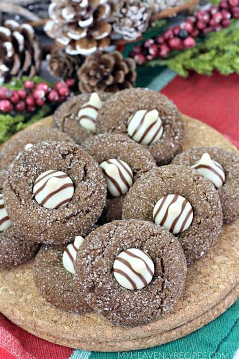 They taste just like sugar cookies and the bag even features a recipe for sugar cookie hershey's kisses sugar cookies (say that ten times fast) on the back. Gingerbread Kiss Cookies - My Heavenly Recipes