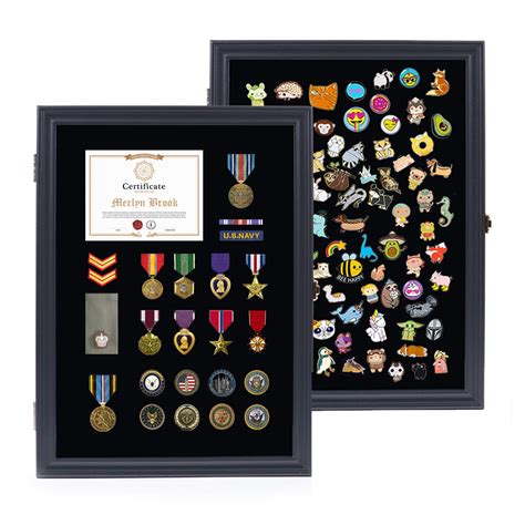 Buy X Pin Display Case Shadow Box Pin Collection Display Medal