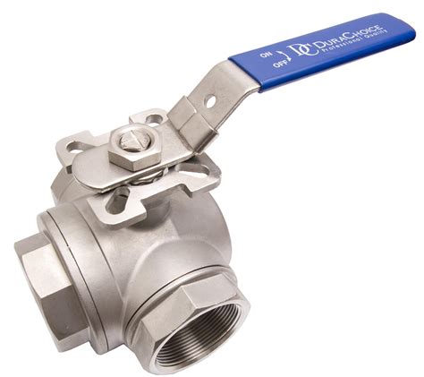 2 Stainless Steel 316 3 Way Ball Valve T Port With Mounting Pad