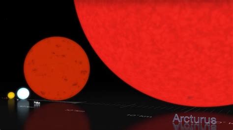 Arcturus Sun Comparison Size Earthsky
