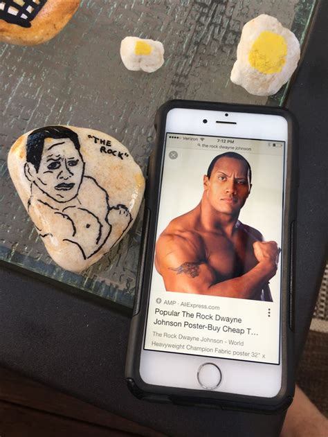 Pin By A O On Rock Painting And Hiding The Rock Dwayne Johnson Rock