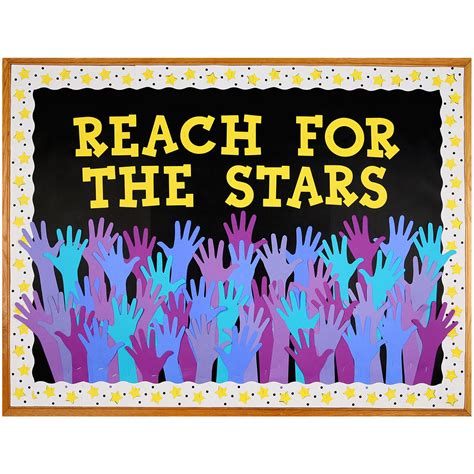 Teachers School Bulletin Board Cutouts Diy Kit Reach For The Stars Back